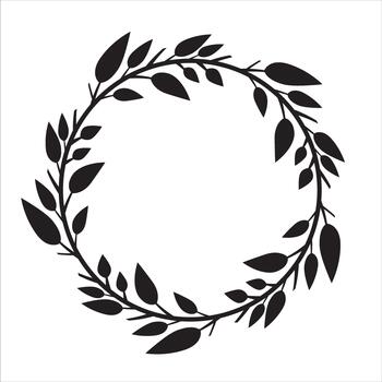 dynamic leaf circle vector