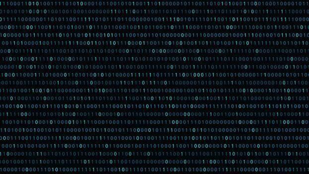 Abstract Digital Data Stream with Binary Code Flow video