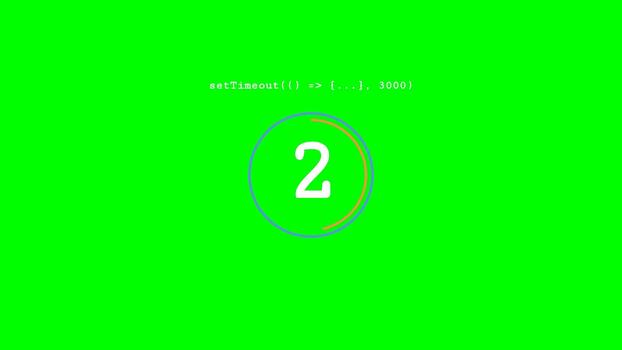 Countdown Timer mit Javascript Programmierung Code Overlay auf Grün Bildschirm video