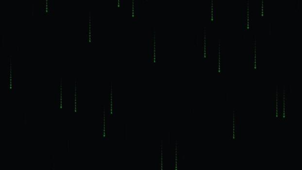 Digital Rain Matrix Background With Falling Binary Code Data Stream video
