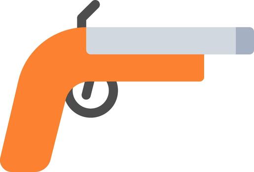 flintlock flat icon vector