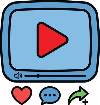 Play Button Inside vector