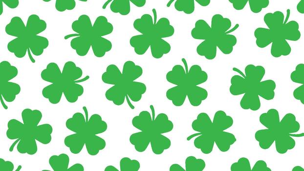 Four Leaf Clover Seamless Pattern vector