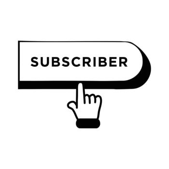 Subscribe Button Icon Solid Black vector