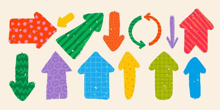arrows with patterns vector