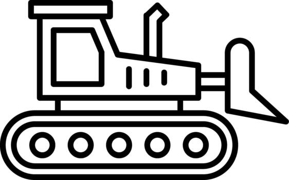 Bulldozer Creative Element for Interface Projects vector