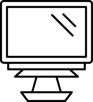 monitor creativo elemento para interfaz proyectos vector