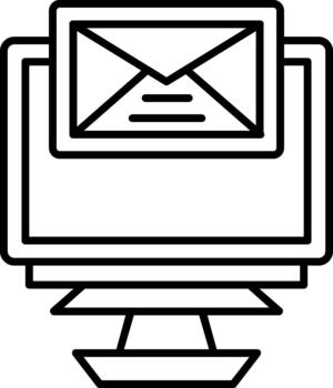 correo electrónico creativo elemento para interfaz proyectos vector