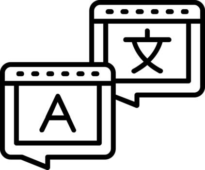 Language Switcher Creative Element for Interface Projects vector
