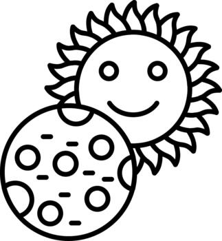 profesional eclipse Arte para creativo trabajo vector