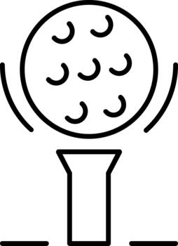Golf Ball Creative Element for Interface Projects vector
