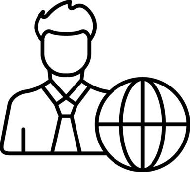 usuario Internet creativo elemento para interfaz proyectos vector