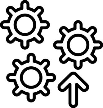engranaje creativo elemento para interfaz proyectos vector