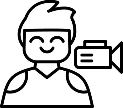 camarógrafo creativo elemento para interfaz proyectos vector