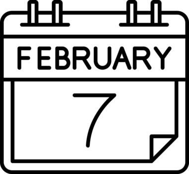 febrero 7 7 creativo elemento para interfaz proyectos vector