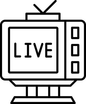 En Vivo creativo elemento para interfaz proyectos vector