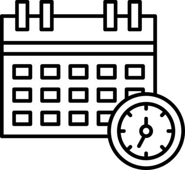 Deadline Creative Element for Interface Projects vector
