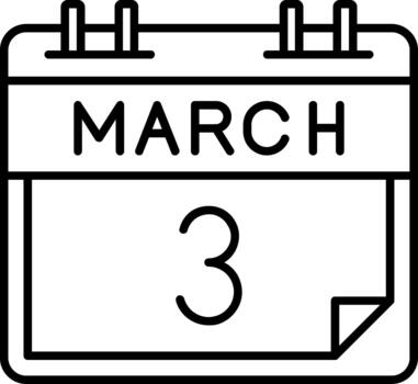 marzo 3 creativo elemento para interfaz proyectos vector