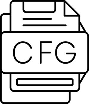 cfg creativo elemento para interfaz proyectos vector