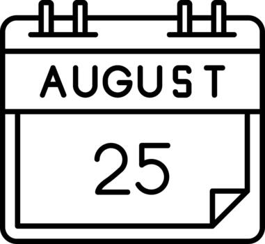 agosto 25 creativo elemento para interfaz proyectos vector
