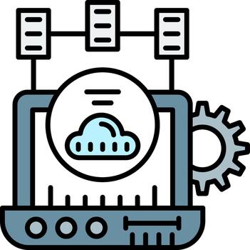 Cloud Computing Modern Pictogram for Website Interface Elements vector
