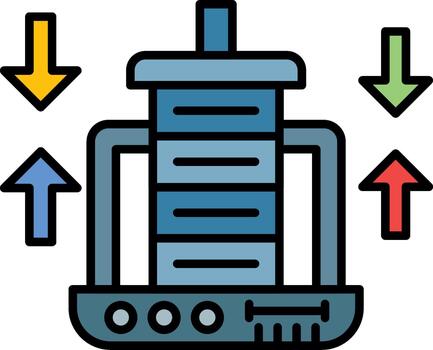 Data Compression Modern Pictogram for Website Interface Elements vector