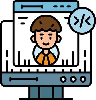 Functional Programming Icon Graphic for Software Projects vector