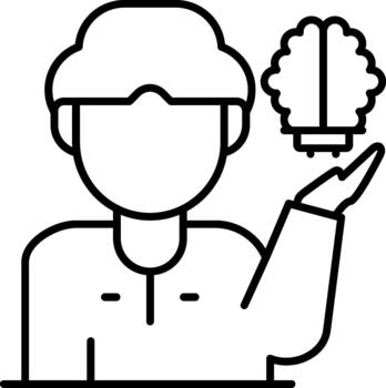Creative Visual Solution for Modern Interface Systems Featuring Logical Thinking vector