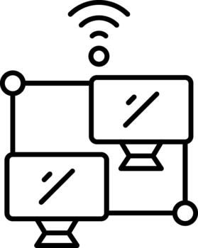 Creative Visual Solution for Modern Interface Systems Featuring Wireless Networking vector