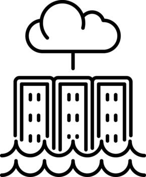 Professional Cloud Data Lake Creative Visual Solution for Modern Interface Systems vector