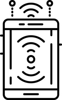 Creative Visual Solution for Modern Interface Systems Featuring IoT App vector