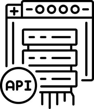 Creative Design Asset for Technology Focused Projects Featuring Application Programming Interface vector