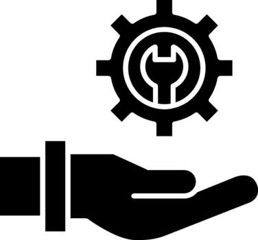 Minimal Technical Support Illustration for Digital Interface Design Solid vector