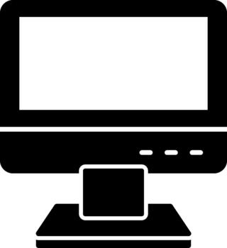 Modern Visual Computer Symbol for Creative Applications Solid vector