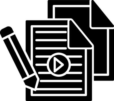 guión escalable obra de arte para sitio web interfaces sólido vector