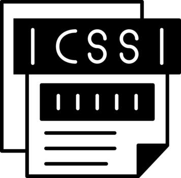 moderno visual css símbolo para creativo aplicaciones sólido vector