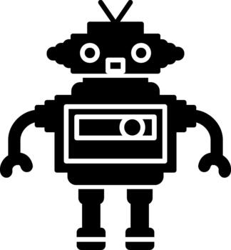 robot editable activo para digital proyectos sólido vector