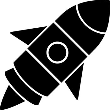 Rocket Editable Asset for Digital Projects Solid vector