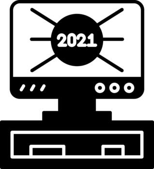moderno visual televisión programa símbolo para creativo aplicaciones sólido vector