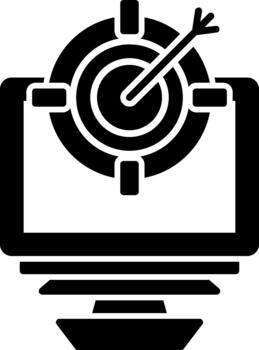 Monitor Scalable Artwork for Website Interfaces Solid vector