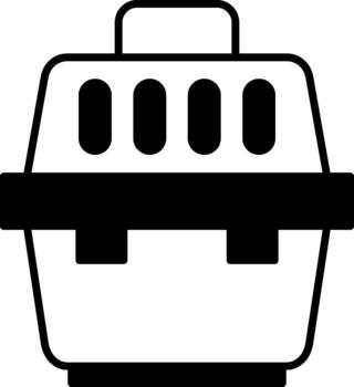 Pet Carrier Creative Element for Interface Projects Solid vector