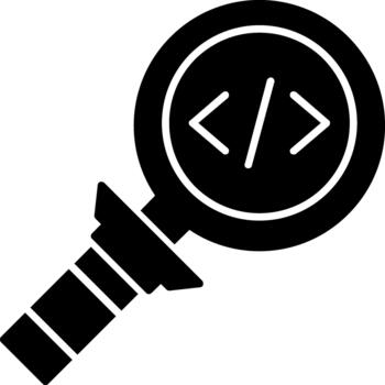 Quick Review Code Design Symbol for Mobile App Interfaces Solid vector
