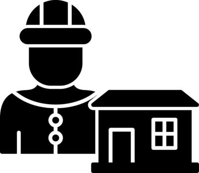 construcción trabajador editable activo para digital proyectos sólido vector