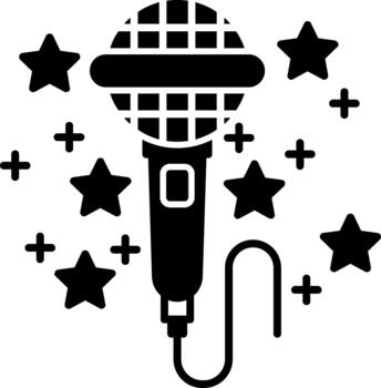 Microphone Editable Asset for Digital Projects Solid vector