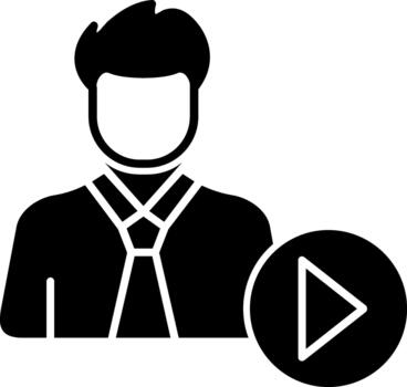 usuario jugador escalable obra de arte para sitio web interfaces sólido vector