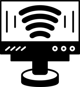 inalámbrico diseño símbolo para móvil aplicación interfaces sólido vector