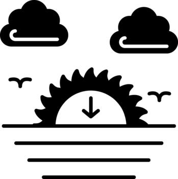 Sunset Editable Asset for Digital Projects Solid vector