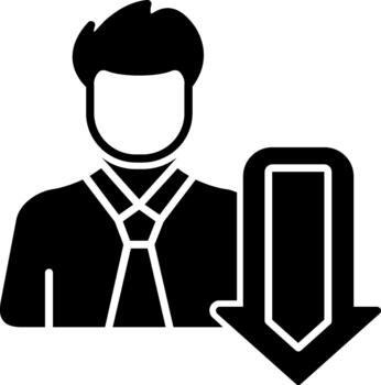 usuario abajo gráfico para moderno diseño proyectos sólido vector