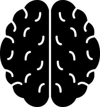 cerebro diseño símbolo para móvil aplicación interfaces sólido vector