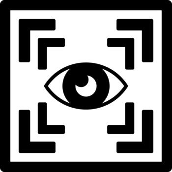 ojo escanear escalable obra de arte para sitio web interfaces sólido vector